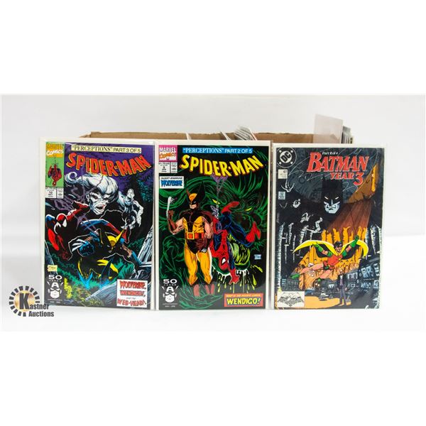 100+ COMICS BOX, SPIDERMAN, BATMAN, THOR, X-MAN,