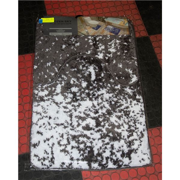 SET OF 2 FROZEN SKY BATH RUGS