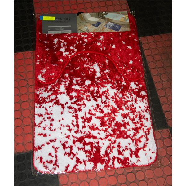 SET OF 2 FROZEN SKY BATH RUGS