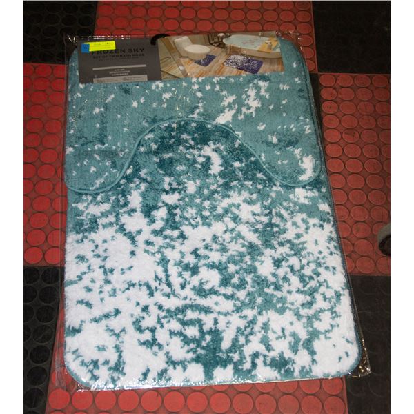 SET OF 2 FROZEN SKY BATH RUGS