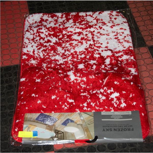 SET OF 2 FROZEN SKY BATH RUGS