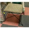 Image 1 : ANIMAL PRINT CUSHIONED VANITY STOOL
