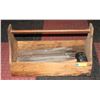 Image 1 : CARPENTERS WOOD TOOL BOX FILLED WITH FILES