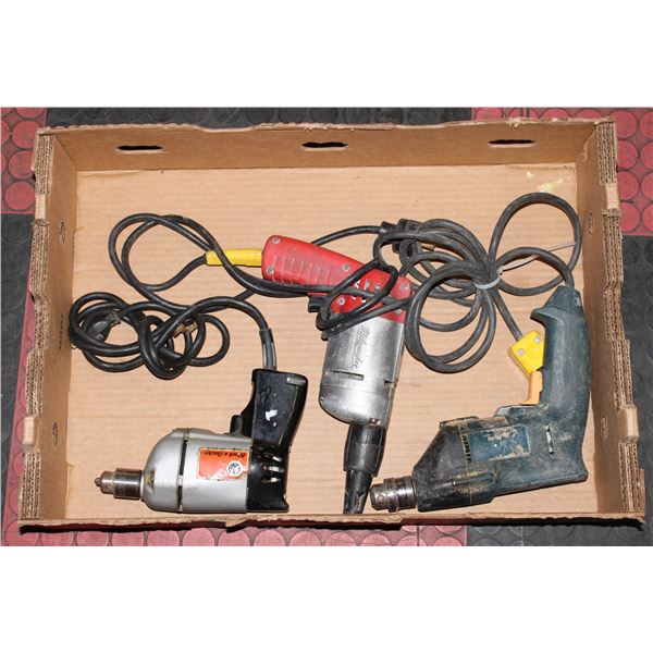 LOT OF 3 CORDED DRILLS