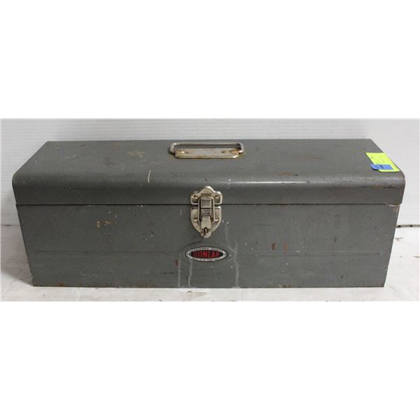VINTAGE DUNLAP METAL LOCKABLE TOOLBOX