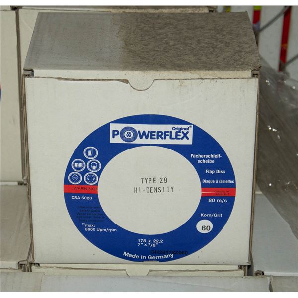 4 BOXES POWERFLEX FLAP DISK 178 X 22 7" X 7/8
