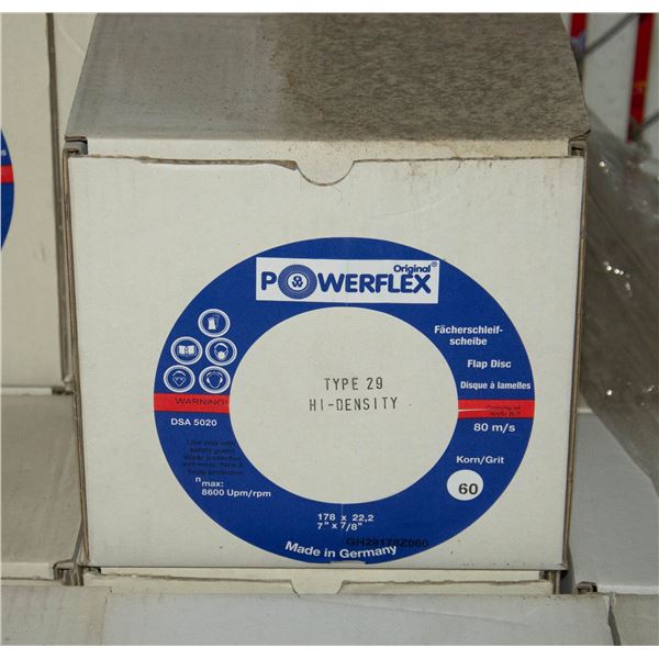 4 BOXES POWERFLEX FLAP DISK 178 X 22 7" X 7/8