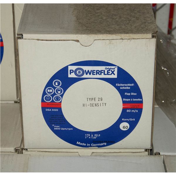 4 BOXES POWERFLEX FLAP DISK 178 X 22 7" X 7/8