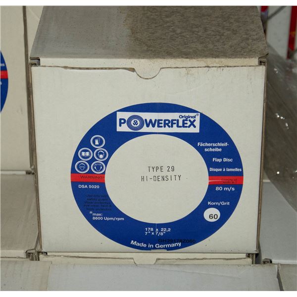 4 BOXES POWERFLEX FLAP DISK 178 X 22 7" X 7/8