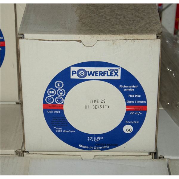 4 BOXES POWERFLEX FLAP DISK 178 X 22 7" X 7/8
