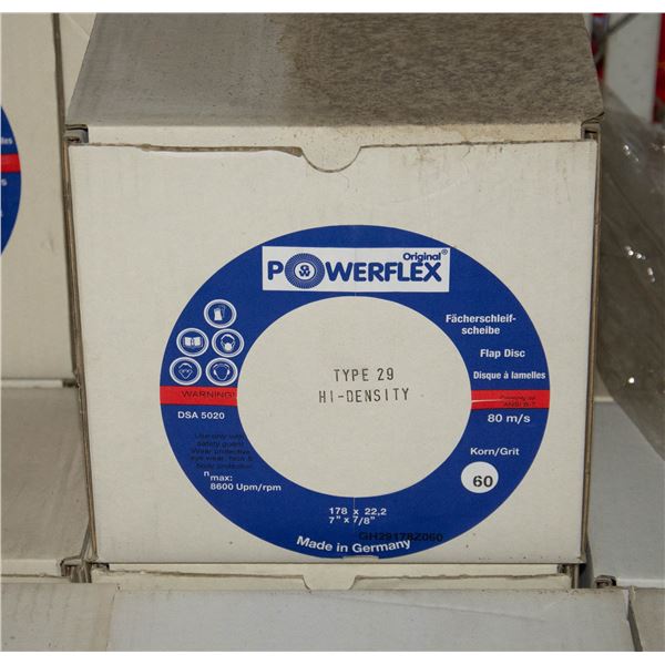 4 BOXES POWERFLEX FLAP DISK 178 X 22 7" X 7/8