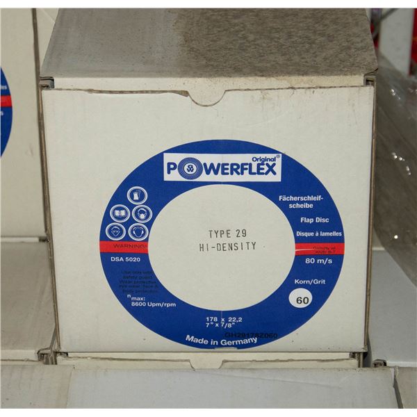 4 BOXES POWERFLEX FLAP DISK 178 X 22 7" X 7/8