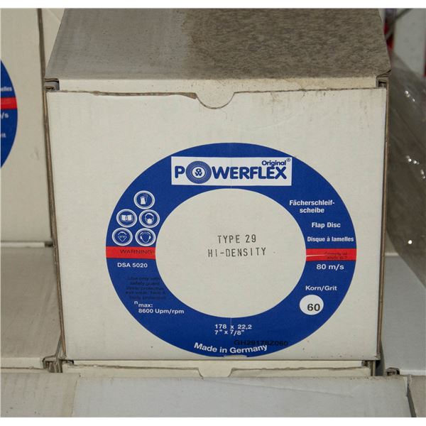 4 BOXES POWERFLEX FLAP DISK 178 X 22 7" X 7/8