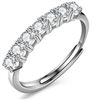 Image 1 : 5 PIECES MOISSANITE STONES BAND STYLE RING