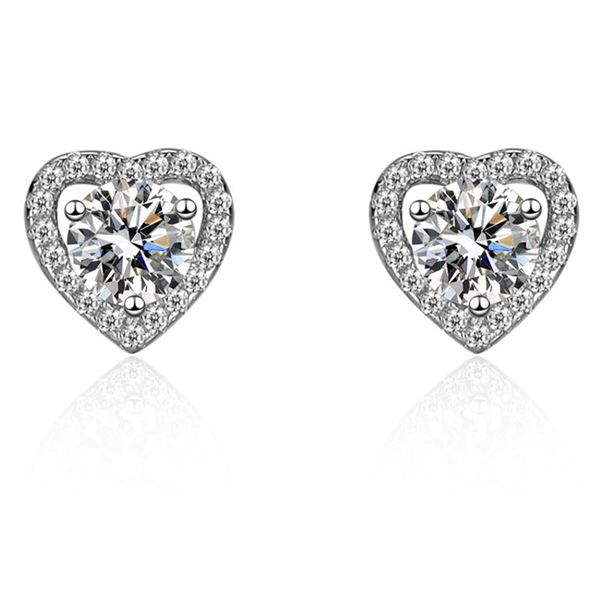 1 CT GRA CERTIFIED MOISSANITE 925 SILVER EARRINGS