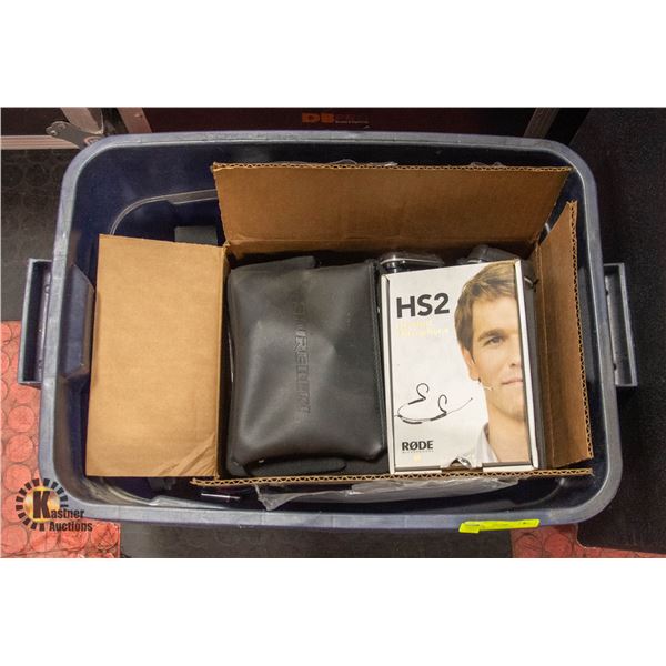 BAILIFF SEIZED: TOTE OF PROFESSIONAL HEADSETS INCL