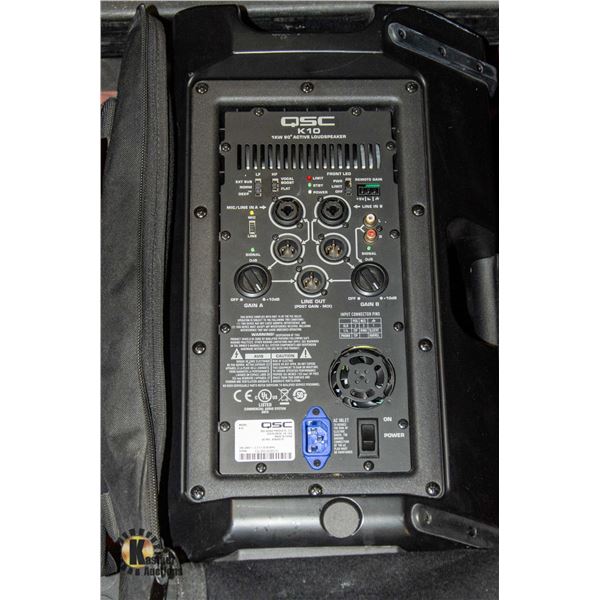BAILIFF SEIZED: QSC K10 ACTIVE 2 WAY LOUDSPEAKER