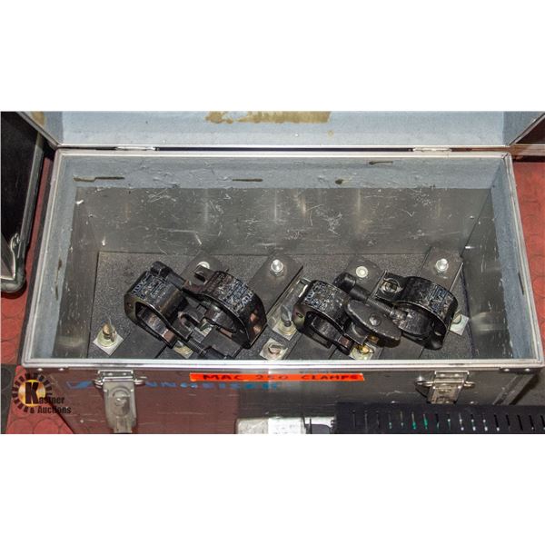 BAILIFF SEIZED: TOURING CASE W/ MAC 250 CLAMPS
