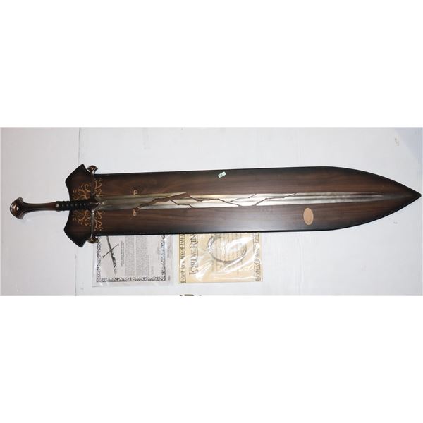LORD OF THE RINGS ANDURIL SWORD WITH PAPERWORK
