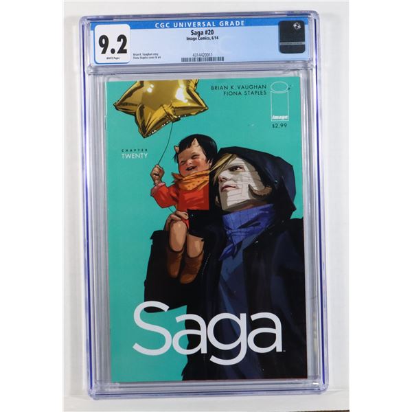 IMAGE COMICS SAGA ISSUE #20 GGC GRADED 9.2 COMIC