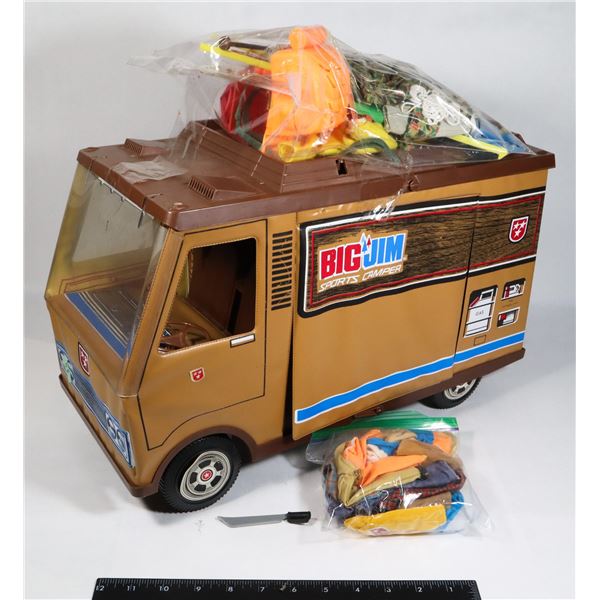 BIG JIM SPORTS CAMPER WITH BIG JIM ACCESSORIES