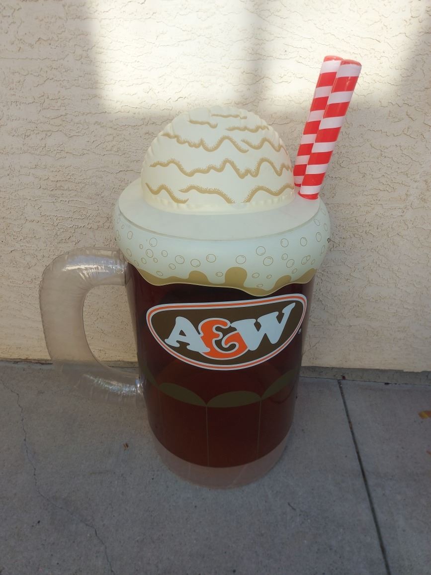 LARGE A&W ROOT BEER INFLATABLE ADVERTISING DISPLAY