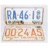 Image 1 : TWO VINTAGE CANADIAN LICENSE PLATES. 1966 ALBERTA