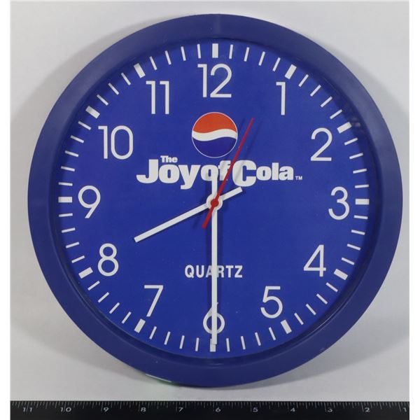 PEPSI "THE JOY OF COLA" 10" WALL CLOCK