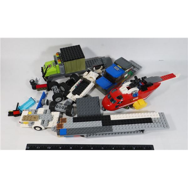 LARGE BAG OF ASSORTED PARTLY BUILT LEGO SETS