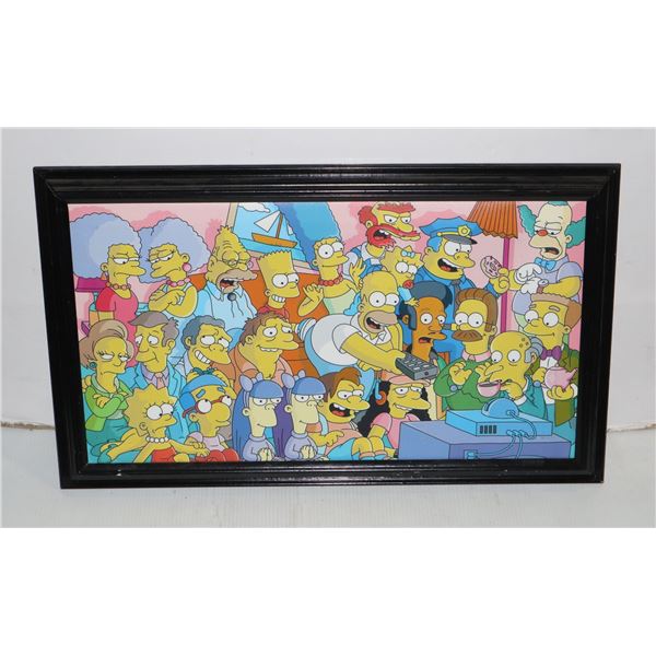 THE SIMPSONS FRAMED CANVAS ART PICTURE