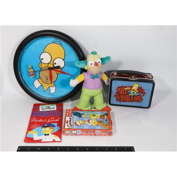 THE SIMPSONS 10" ROUND WALL CLOCK SOLD WITH