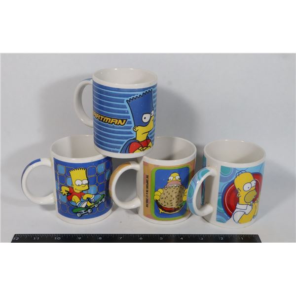 THE SIMPSONS 4PC MUG SET