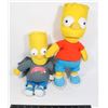 Image 1 : TWO SIMPSONS PLUSH TOYS, BOTH BART SIMPSON