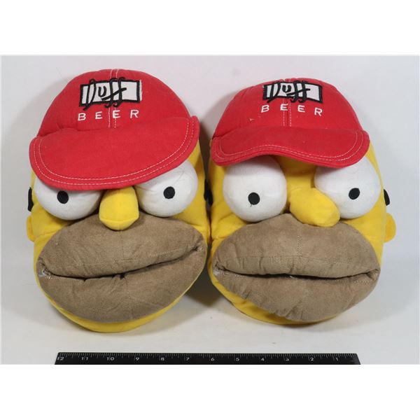 THE SIMPSONS HOMERS HEAD DUFF BEER HAT SLIPPERS