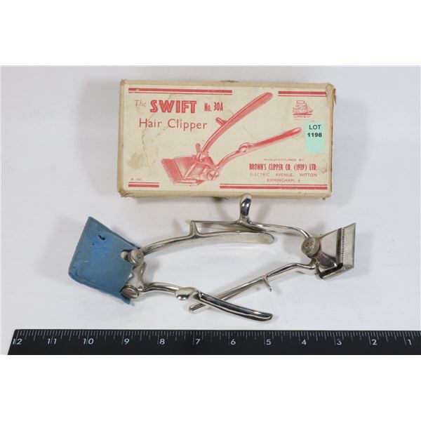THE SWIFT NO. 30A HAIR CLIPPER IN ORIGINAL BOX