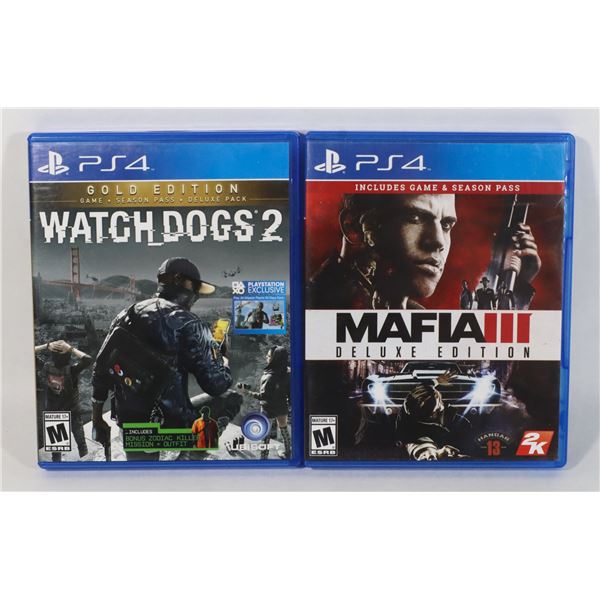 PLAYSTATION 4 PS4 WATCHDOGS 2 GOLD EDITION, AND