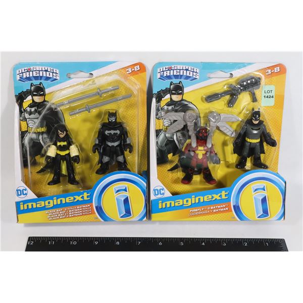 TWO DC SUPER FRIENDS IMAGINEXT BATMAN SETS