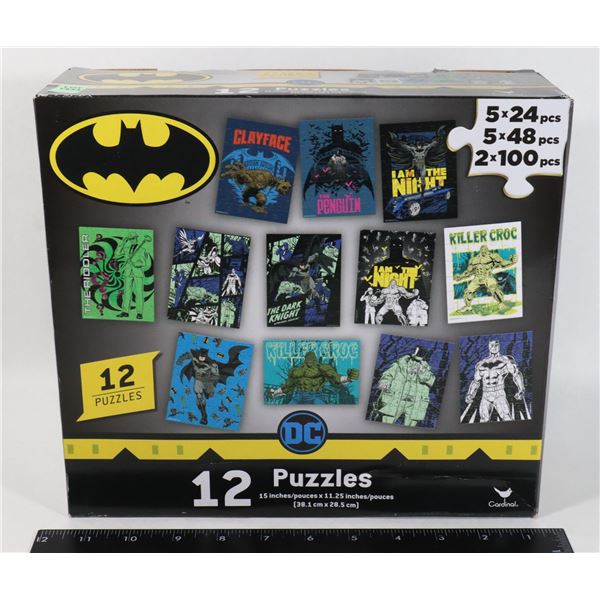 NEW BATMAN 12 PUZZLE SET