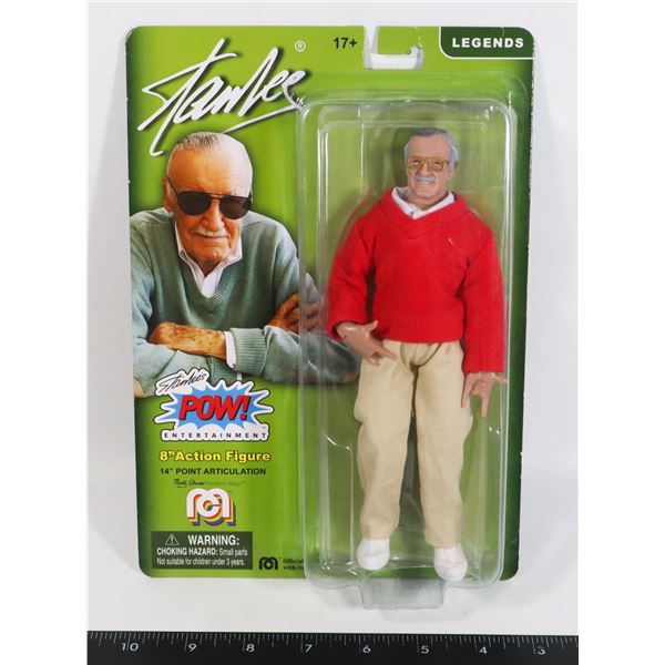 STAN LEE 8" ACTION FIGURE, CARDED FIGURE