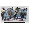 TWO MARVEL AVENGERS ACTION FIGURES, HULK AND