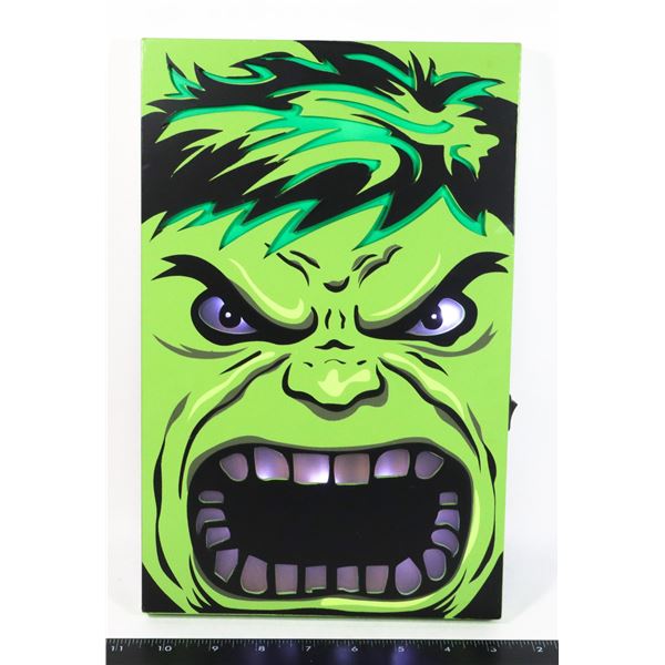 BATTERY POWERED HULK LIGHT UP WALL ART