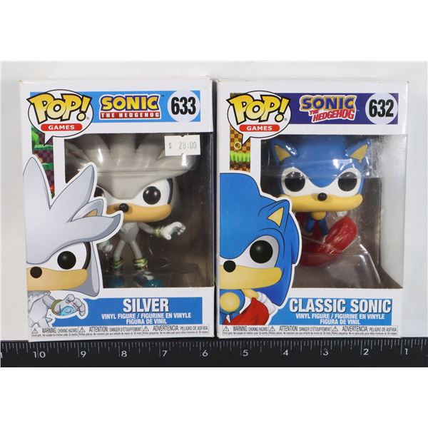 2 FUNKO POP! GAMES SONIC THE HEDGEHOG NUMBER 632