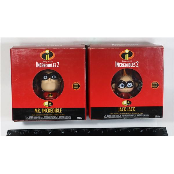 2 FUNKO DISNEY PIXAR INCREDIBLES 2 VINYL FIGURES