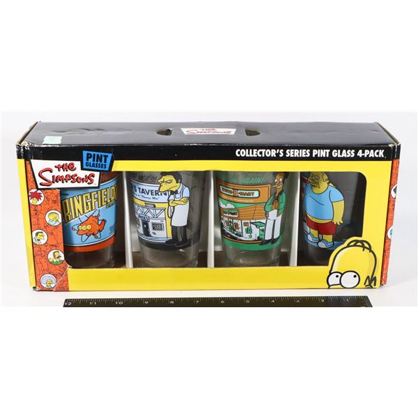 THE SIMPSONS COLLECTOR SERIES PINT GLASS 4-PACK