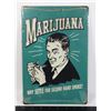 Image 1 : 8" X 12" METAL WALL ART MARIJUANA