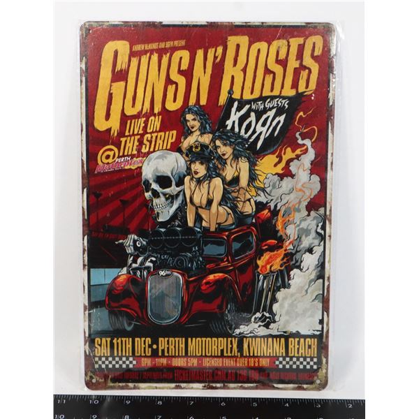 8" X 12" METAL WALL ART THE GUN'S N' ROSES