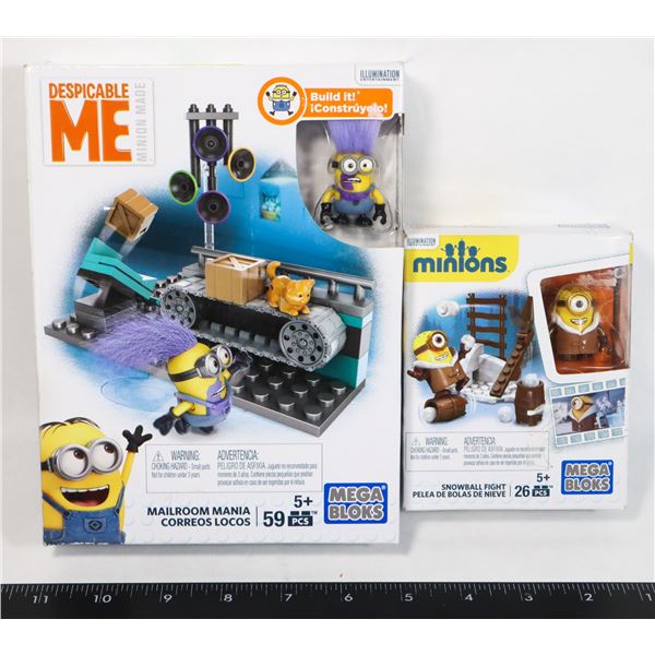 TWO MEGA BLOKS MAILROOM MANIA 59PC SET AND