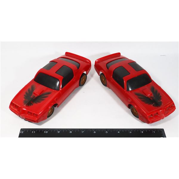 TWO 1979 MATTEL PONTIAC FIREBIRD PULL STRING