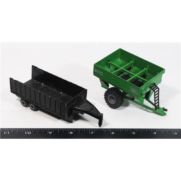 TWO ERTL DIE CAST FARM TRAILERS