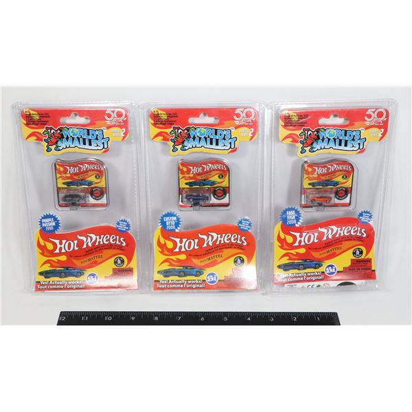 THREE WORLDS SMALLEST HOT WHEELS REAL MINI